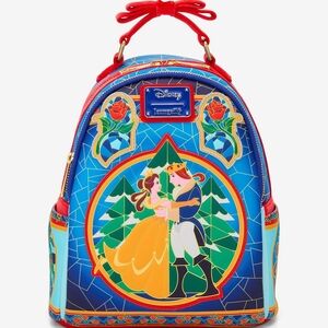 Loungefly Disney Beauty And The Beast Stained Glass Backpack